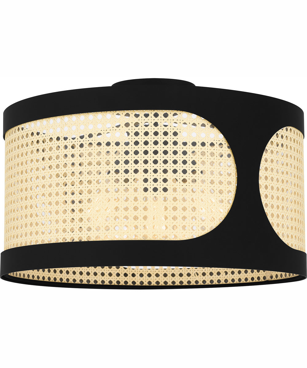 Syrah Large 3-light Semi Flush Mount Matte Black