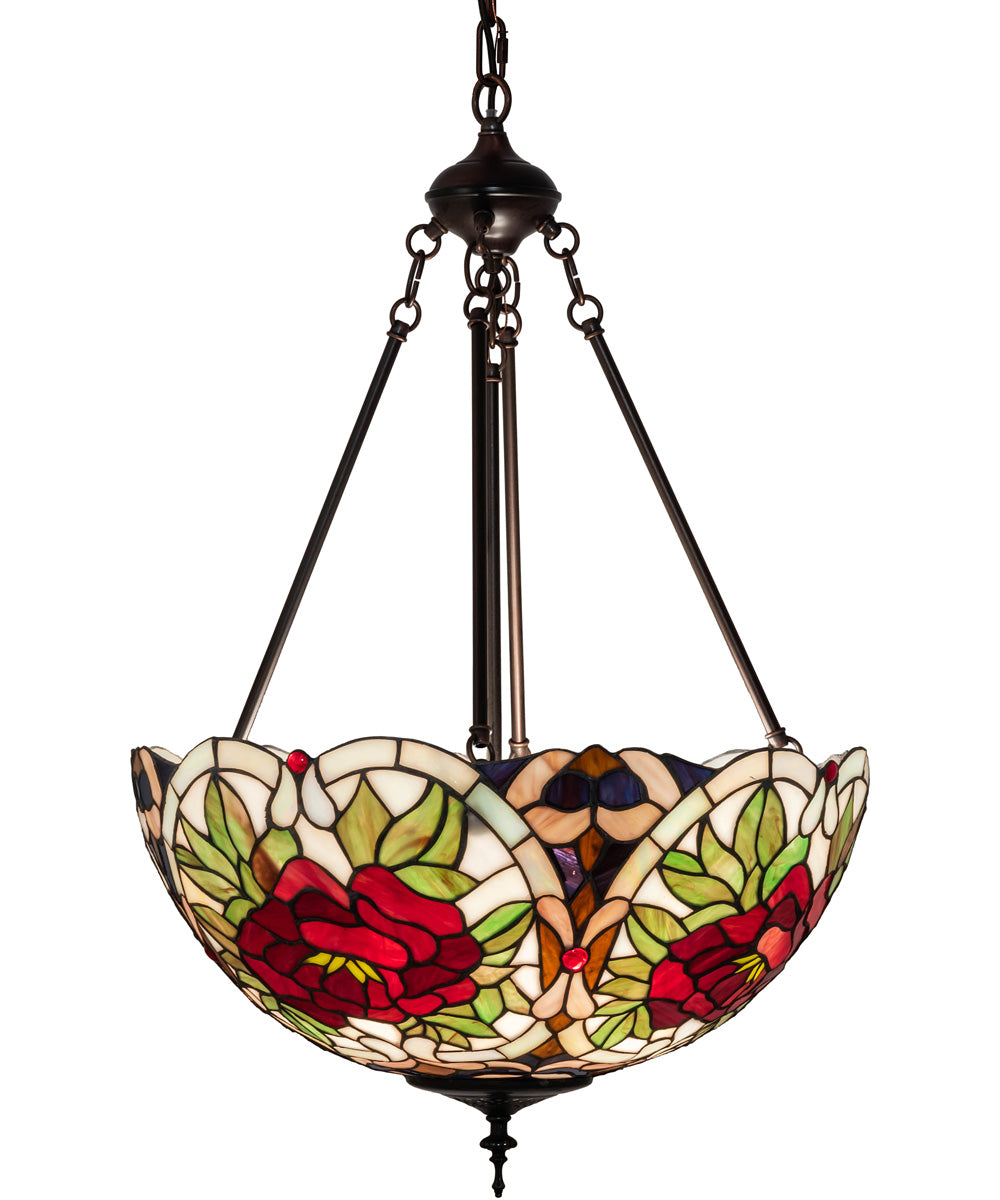 20" Wide Renaissance Rose Inverted Pendant