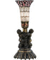13"H Twin Cherub Tiffany Pond Lily Mini Lamp