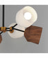 Akimbo 6-Light Pendant W LED Bulbs Dark Bronze/Antique Brass