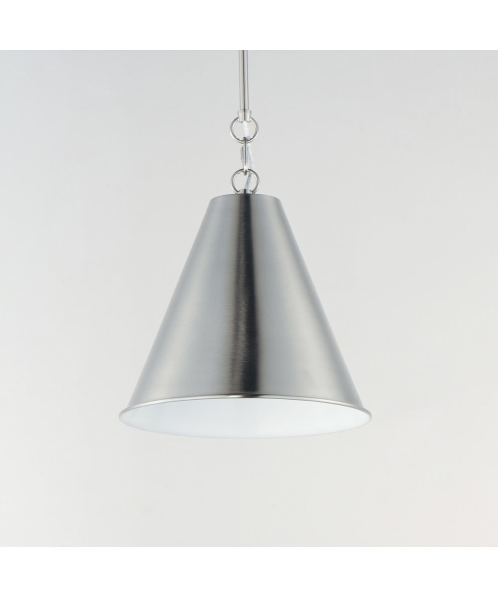Veritas 12 inch 1-Light Pendant Satin Nickel