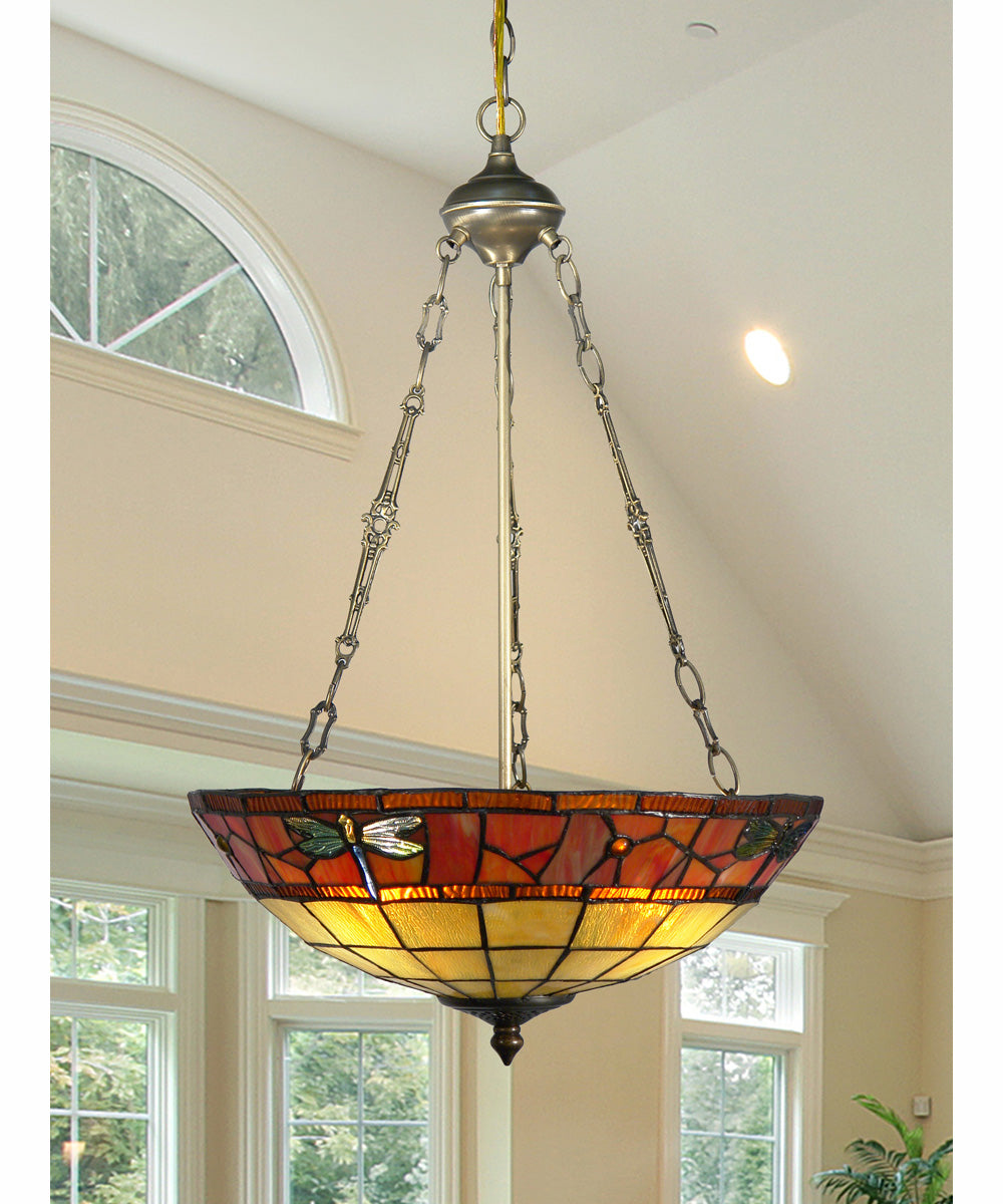 Groveland Dragonfly Inverted Tiffany Pendant