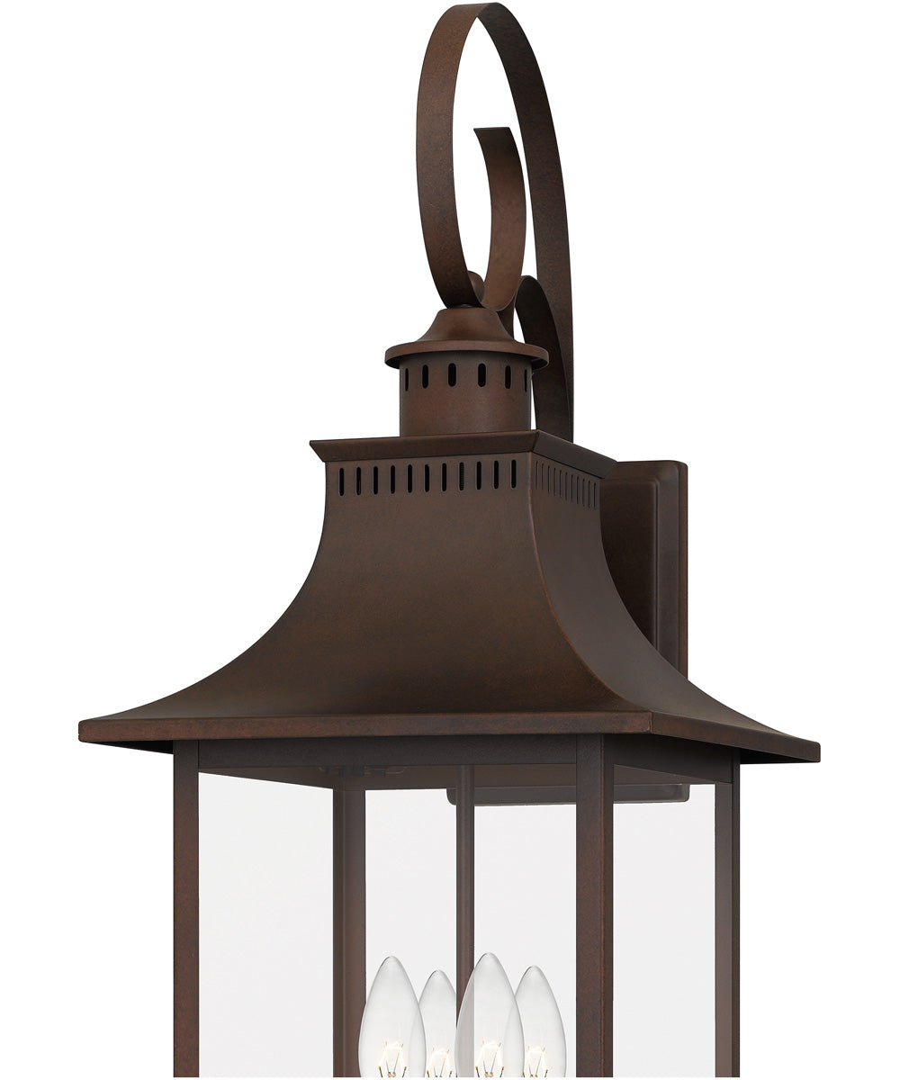 Chancellor Extra Large 4-light Outdoor Wall Light Copper Bronze