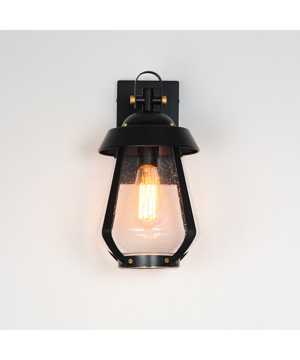 Mariner Medium Outdoor Sconce Black / Antique Brass