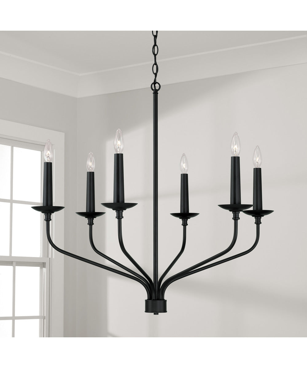Wilder 6-Light Chandelier Matte Black