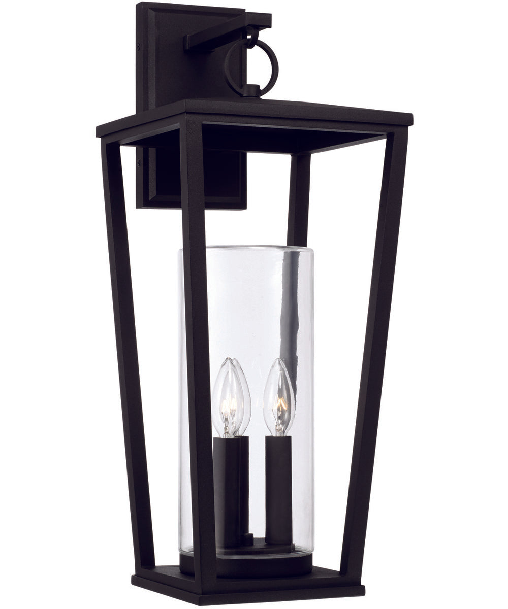 Elliott 3-Light Outdoor Wall-Lantern Rain or Shine - Black