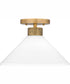 Quoizel Semi-Flush Mount Medium 1-light Semi Flush Mount Weathered Brass
