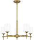 Aria 5-light Chandelier Weathered Brass