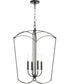 Mantle 4-light Entry Foyer Hall Chandelier Matte Black