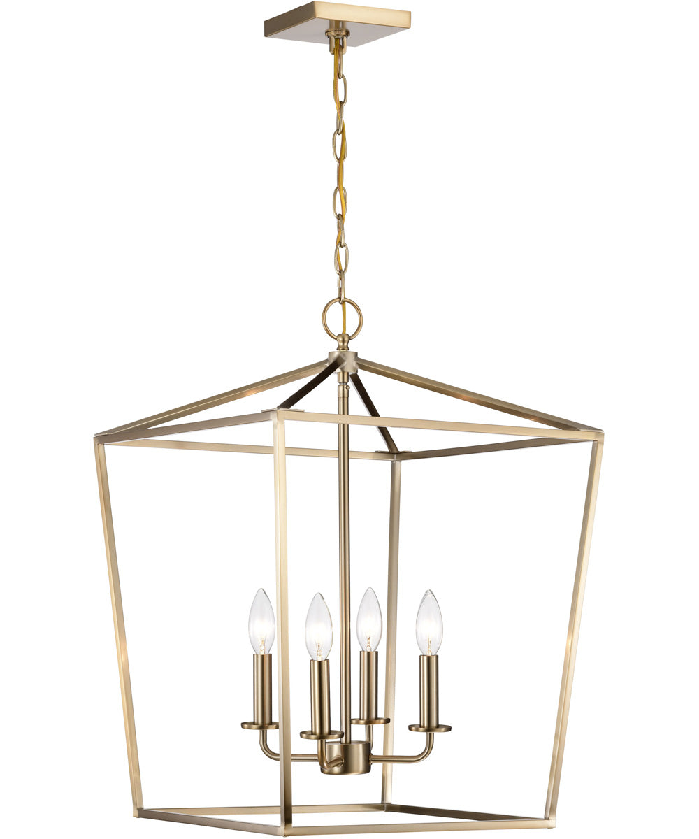 Emma 4-Light Pendant Burnished Brass