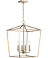 Emma 4-Light Pendant Burnished Brass