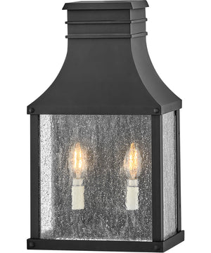 Beacon Hill 2-Light Medium Wall Mount Lantern in Museum Black