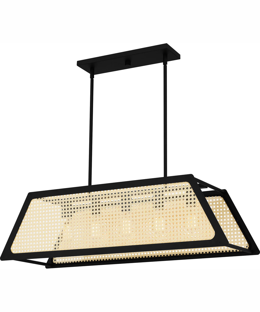 Syrah Medium 5-light Island Light Matte Black