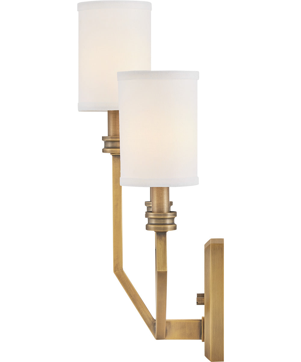Moore 3-Light Medium Sconce in Heritage Brass