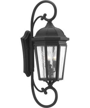 Verdae 3-Light Extra-Large Wall-Lantern Textured Black