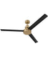 Mondo 54" Ceiling Fan (Blades Included) Satin Brass/Flat Black