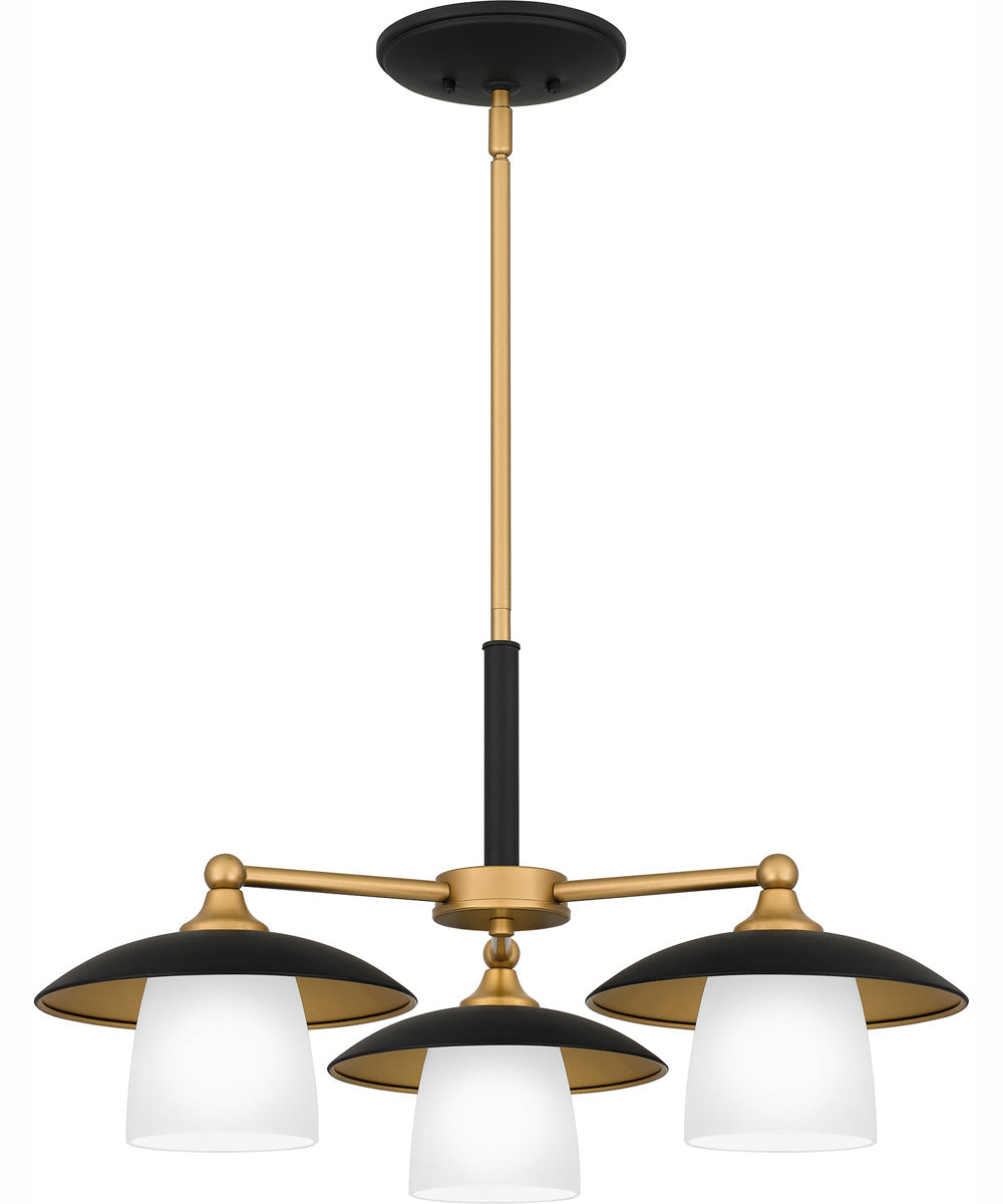 Fayette 3-light Chandelier Earth Black