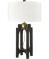 Robard 32'' High 1-Light Table Lamp - Shou Sugi Ban