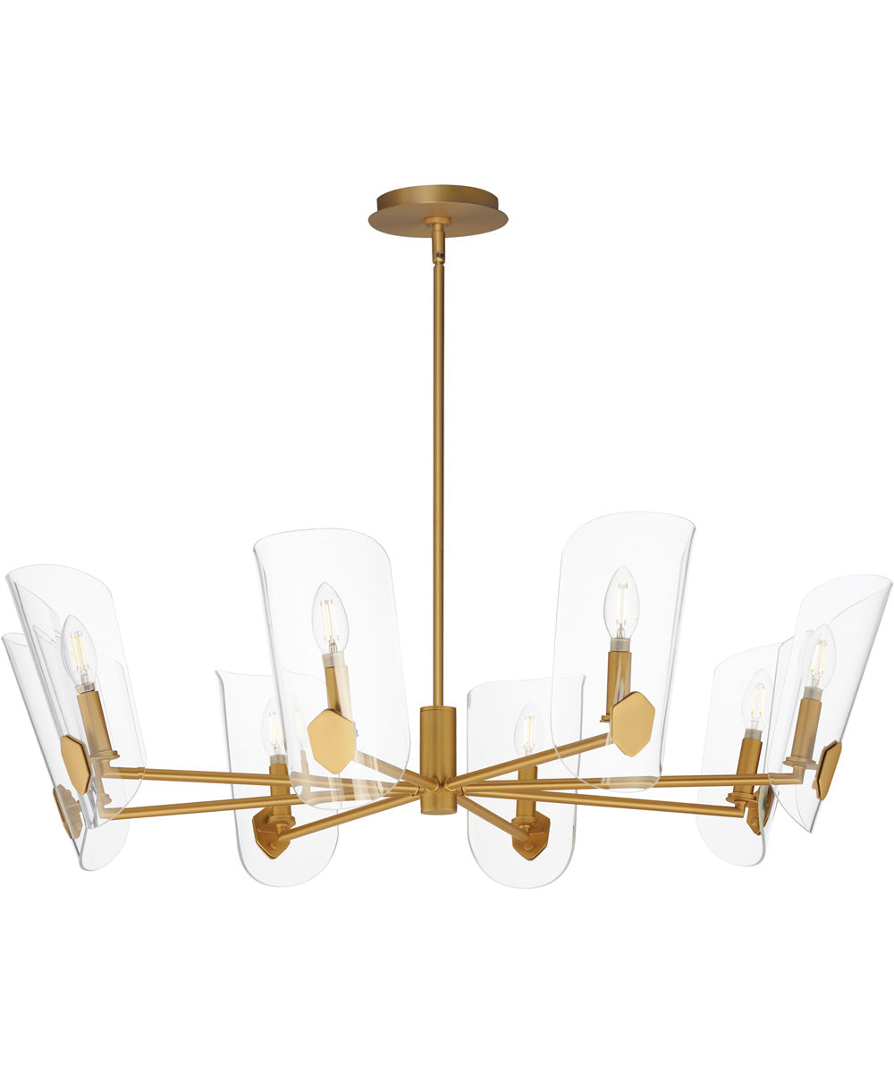 Armory 8-Light Chandelier Natural Aged Brass