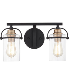 Emerson Medium 2-light Bath Light Matte Black
