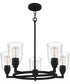 McIntire 5-light Chandelier Matte Black