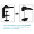 Sit-Stand Monitor Arm: Dual Air-Assist Arms Black