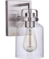 Foxwood 1-Light Wall Sconce Brushed Polished Nickel