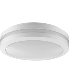 Hard Nox White 12" Die Cast Round Flush Mount Light Satin White
