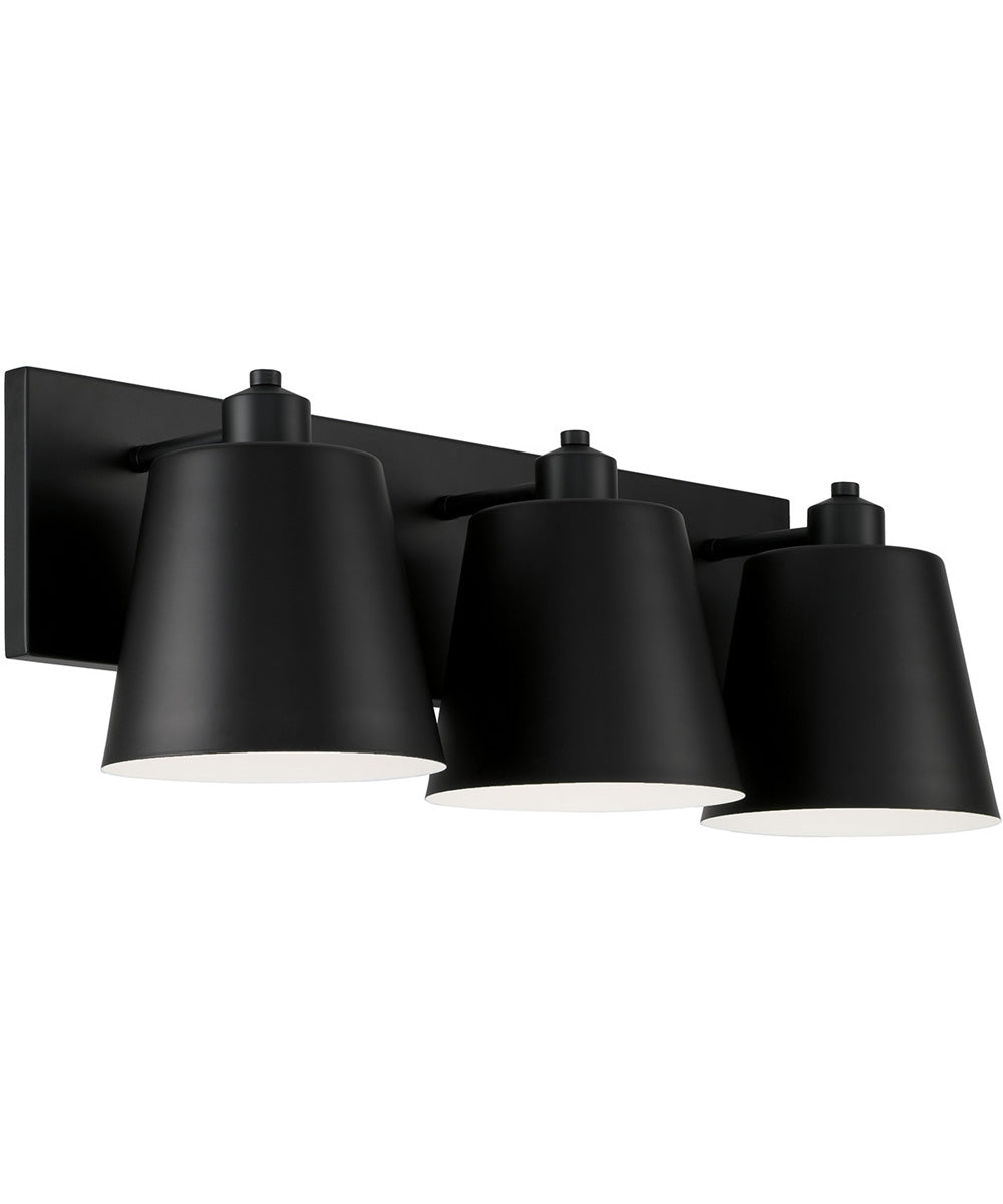 Alden 3-Light Vanity Matte Black