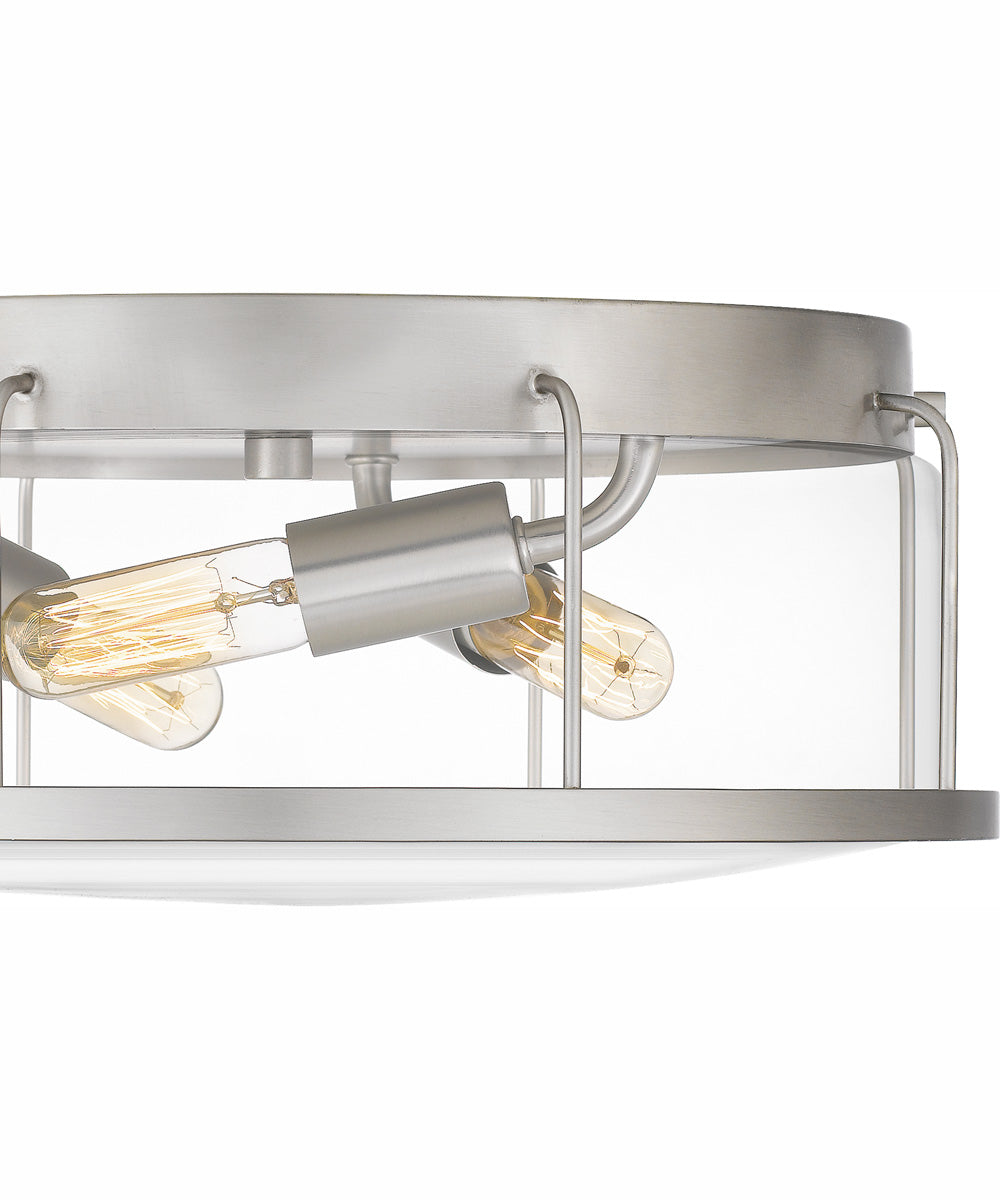 Ludlow Medium 3-light Flush Mount Brushed Nickel
