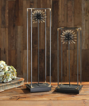21"H Flowering Dandelions Sculptures Set of 2