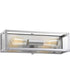 Union Square 2-Light Clear Glass Coastal Bath Vanity Light Stainless Steel