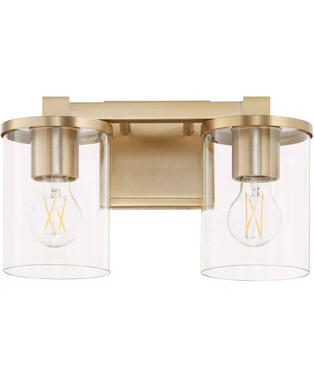 Bolton 2-light Bath Vanity Light Aged Brass