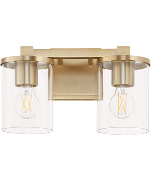 Bolton 2-light Bath Vanity Light Aged Brass