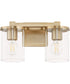 Bolton 2-light Bath Vanity Light Aged Brass