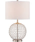 Mabon 1-Light Table Lamp Ps/White Fabric Shade
