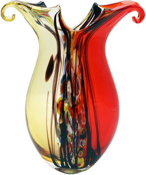 Cecile Hand Blown Art Glass Vase