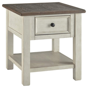 25"H Bolanburg Rectangular End Table Two-tone