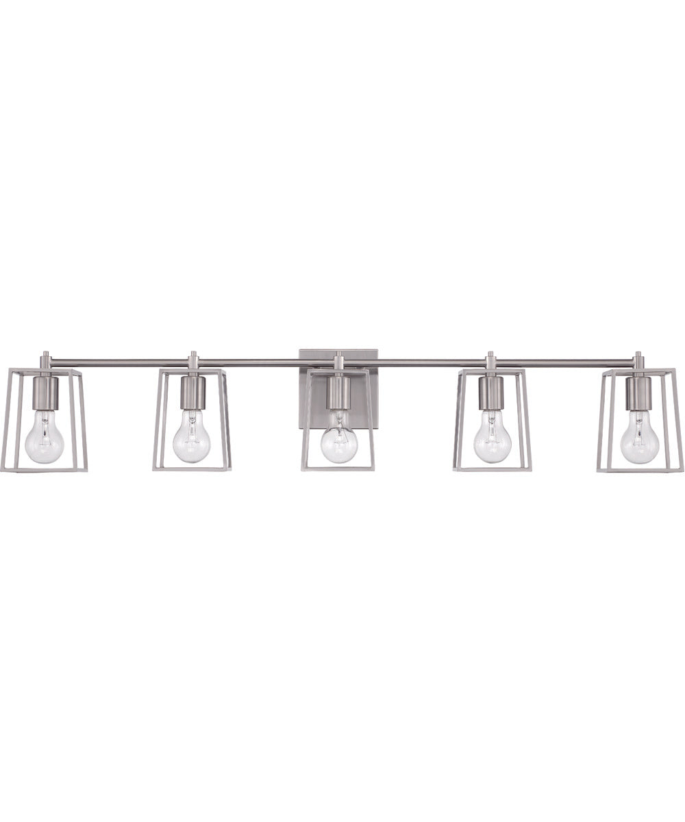 Dunn 5-Light Vanity Brushed Polished Nickel