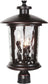 17"H Summerhays 3-Light Outdoor Post Light Oiled Bronze Gilded