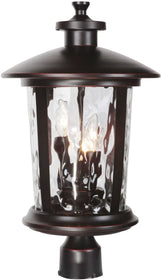 17"H Summerhays 3-Light Outdoor Post Light Oiled Bronze Gilded