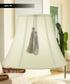 18"W x 14"H  Bell Shantung Lamp Shade Tassel Eggshell