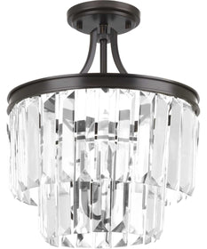 Glimmer 3-Light 15-1/2" Semi-Flush Convertible Antique Bronze