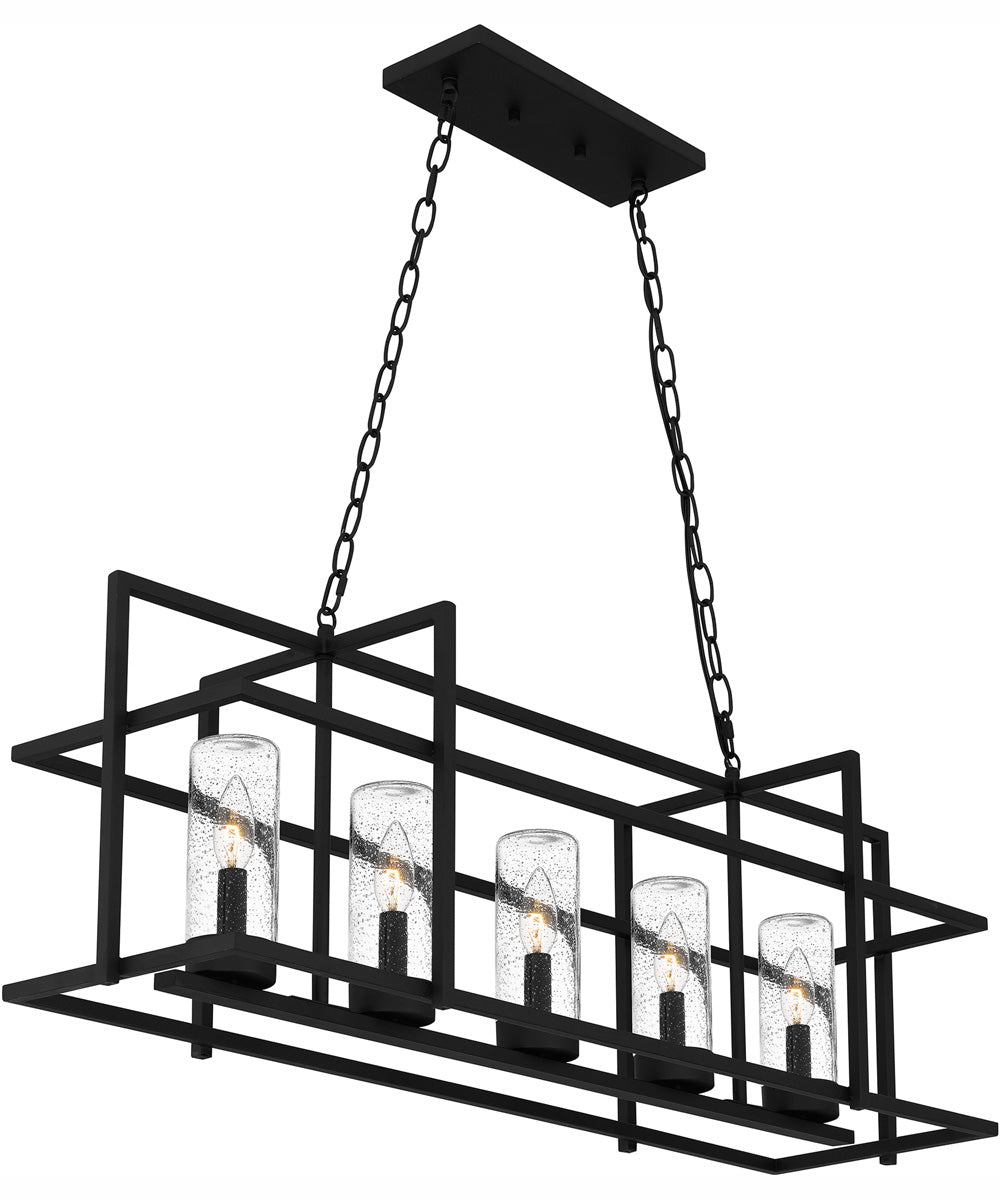 Damien Medium 5-light Island Light Earth Black