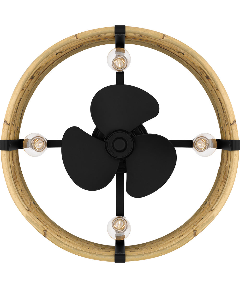 Quoizel Fandelier 4-light Fandelier Matte Black