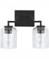 Carter 2-Light Vanity Matte Black