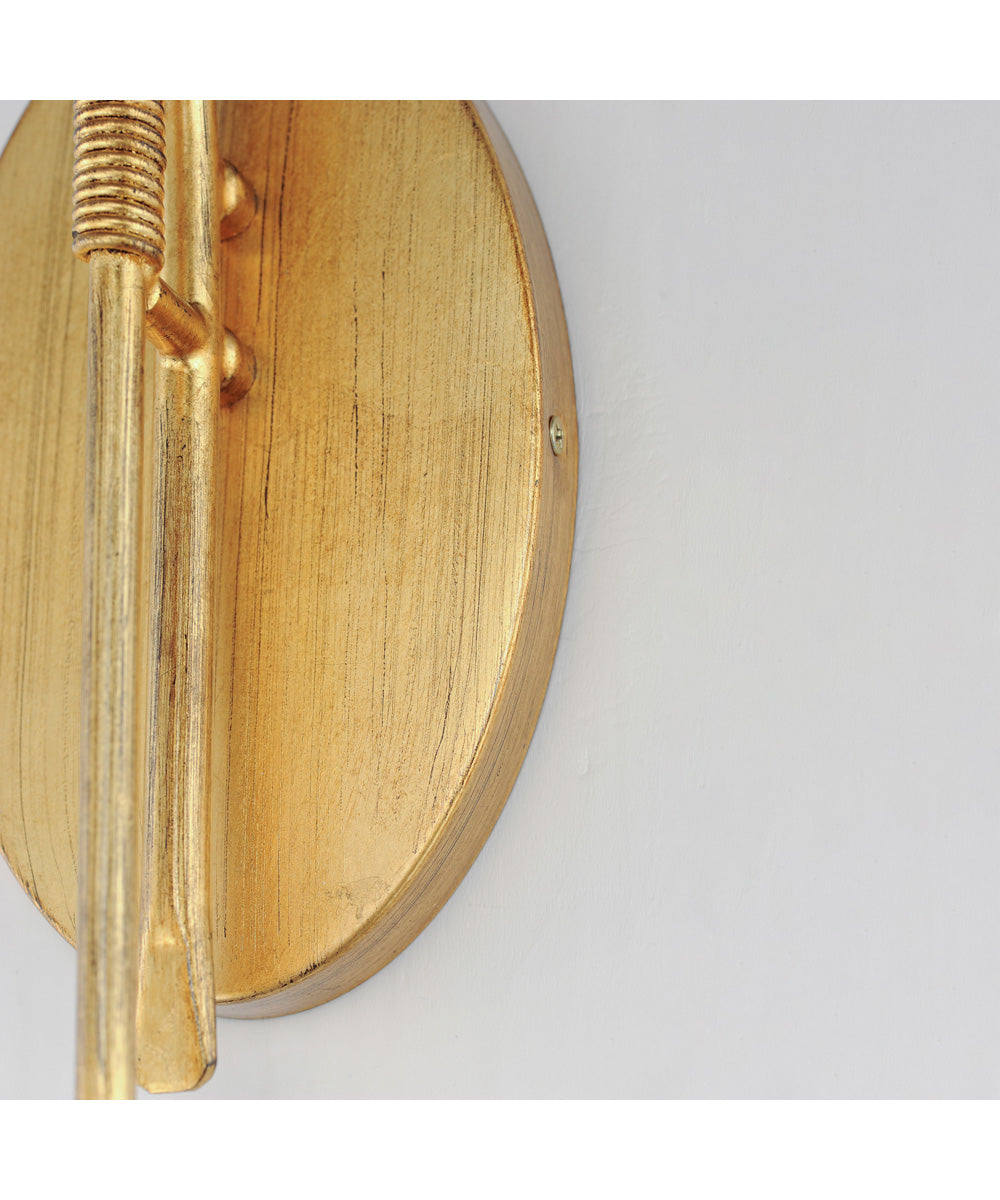 Eden 1-Light Sconce Charcoal Gold Leaf