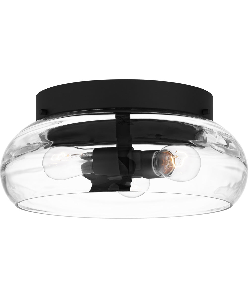 Lucy Medium 3-light Flush Mount Matte Black