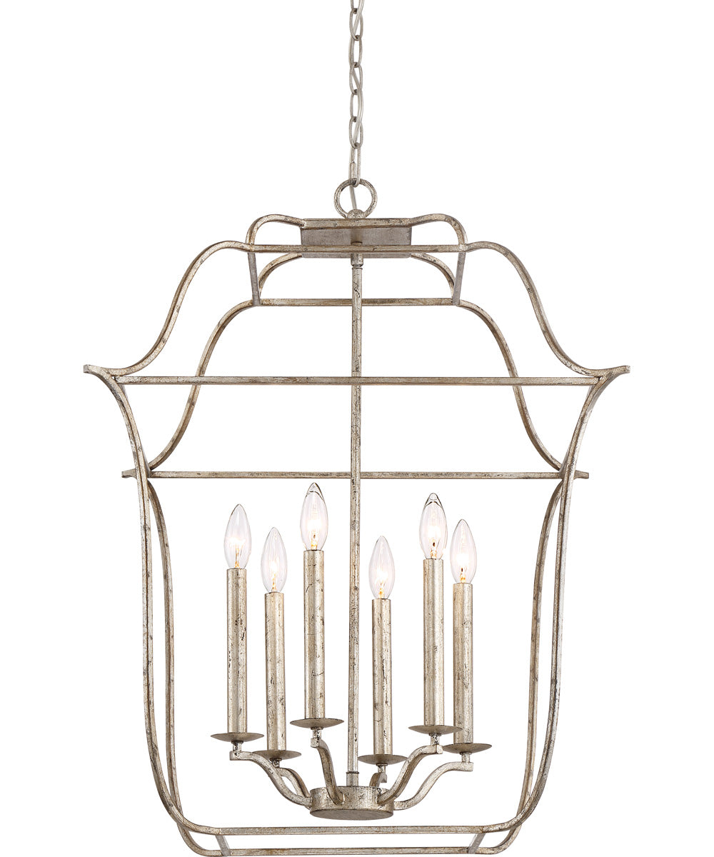 Gallery 6-light Pendant Century Silver Leaf