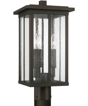 Barrett 3-Light Outdoor Post-Lantern Rain or Shine - Oiled Bronze